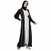 Designer Shrug  abaya combo- Black White